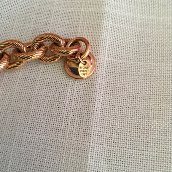 Milor Bronze Multi-Circle Rose Gold Necklace and Bracelet - Picture 5 of 5